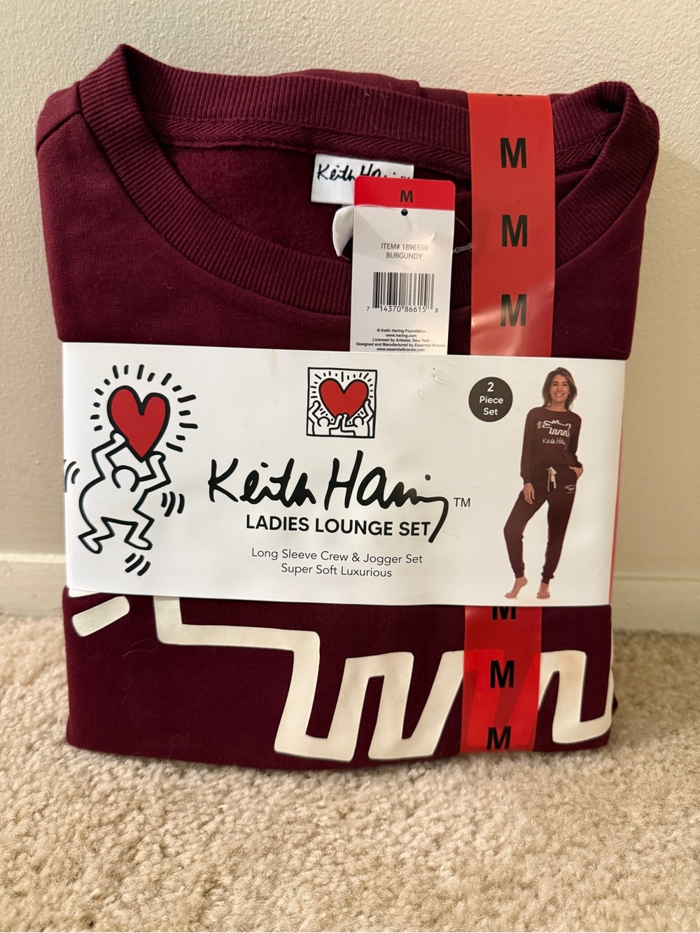 NWT Keith Haring Ladies Lounge Set Loungewear Cozy Pop Art Athleisure